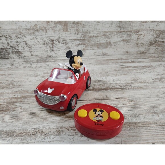Mickey Mouse Car Battery Operated Red in Color Tested & Works - Picture 1 of 11